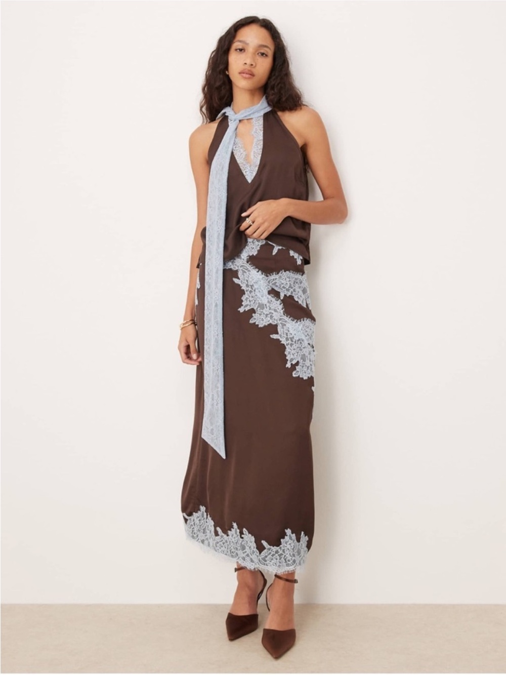 NWT Never Fully Dress Chocolate Melanie Skirt in Brown - Picture 9 of 12